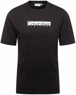 Calvin Klein Tričko  čierna / šedobiela