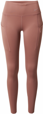 NIKE Športové nohavice  gaštanová / sivá