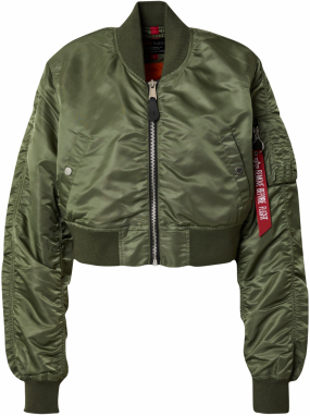 ALPHA INDUSTRIES Prechodná bunda 'MA-1'  olivová / červená / biela