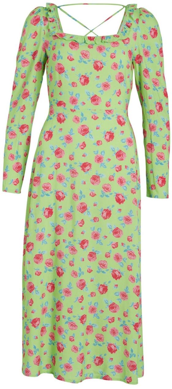 VILA Šaty 'ROSEY'  modrá / limetová / ružová / ružová