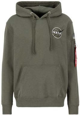 ALPHA INDUSTRIES Mikina 'Space Shuttle'  olivová / čierna / biela