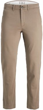 JACK & JONES Chino nohavice 'OLLIE DAVE'  svetlohnedá