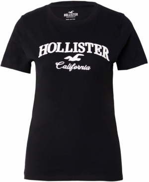 HOLLISTER Tričko 'TECH CHAIN 3'  čierna / biela