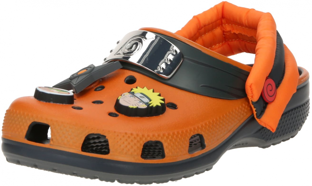 Crocs Otvorená obuv 'Naruto Classic'  telová / žltá / oranžová / čierna