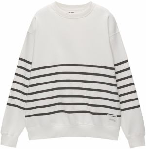 Pull&Bear Mikina  antracitová / biela