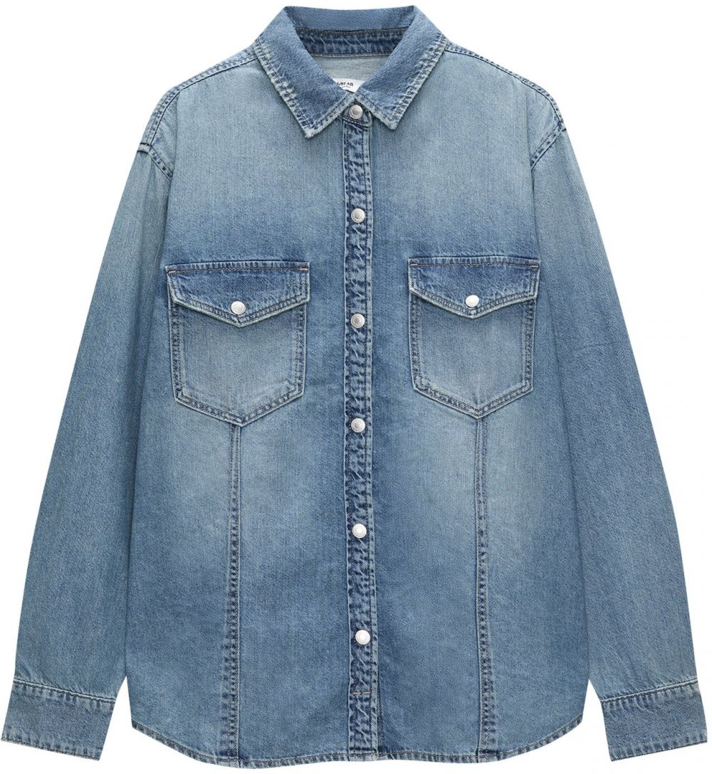 Pull&Bear Prechodná bunda  modrá denim