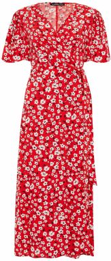 Threadbare Letné šaty 'Malika'  ohnivo červená / čierna / biela