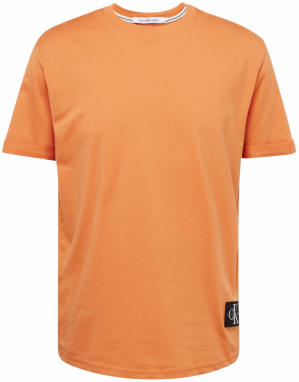 Calvin Klein Jeans Tričko  oranžová / čierna / šedobiela