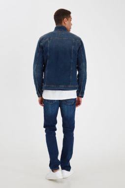 BLEND Prechodná bunda  modrá denim / tmavomodrá