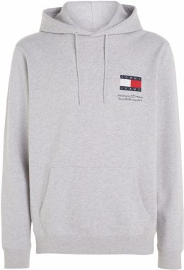 Tommy Jeans Mikina 'Essential'  tmavomodrá / striebornosivá / červená / biela