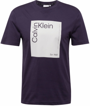 Calvin Klein Tričko  námornícka modrá / sivobéžová / čierna