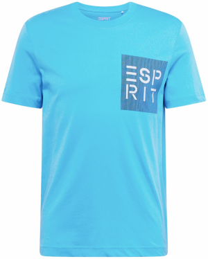 ESPRIT Tričko  modrá / azúrová / biela