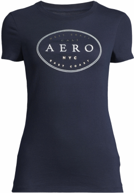 AÉROPOSTALE Tričko  námornícka modrá / strieborná / biela