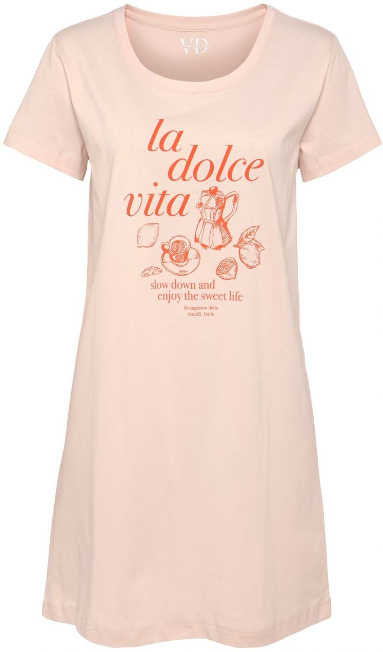 VIVANCE Nočná košieľka  oranžová / svetloružová
