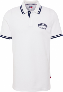 Tommy Jeans Tričko  námornícka modrá / biela