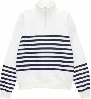 Pull&Bear Mikina  námornícka modrá / svetlosivá