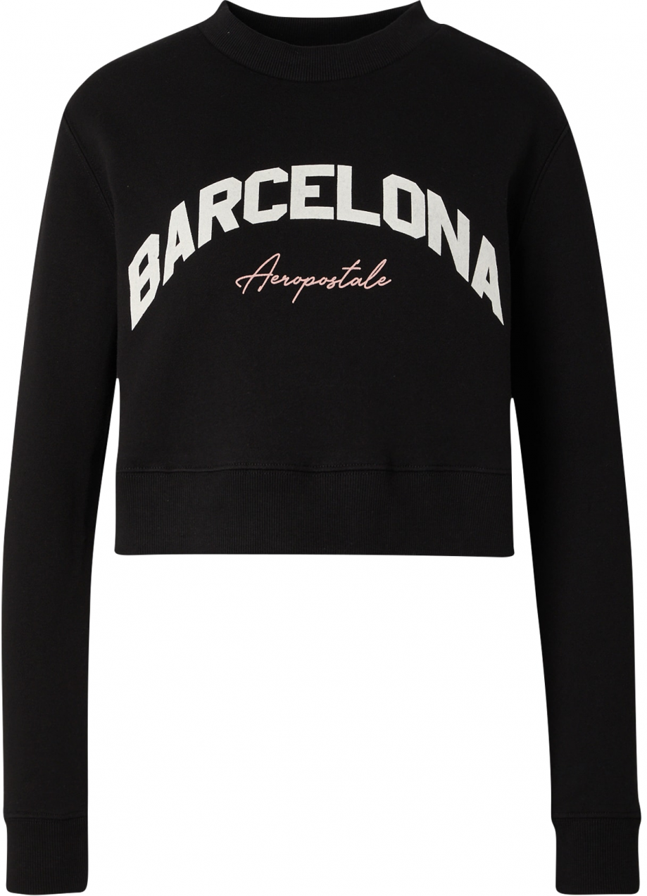 AÉROPOSTALE Mikina  pastelovo ružová / čierna / biela