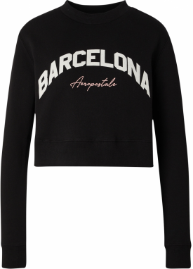 AÉROPOSTALE Mikina  pastelovo ružová / čierna / biela