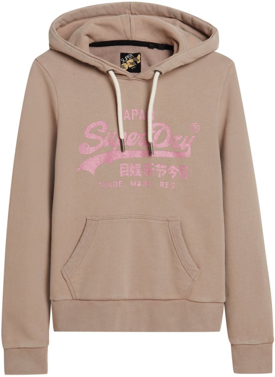 Superdry Mikina  farba ťavej srsti / ružová