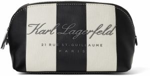 Karl Lagerfeld Plážová taška  sivá / čierna / biela