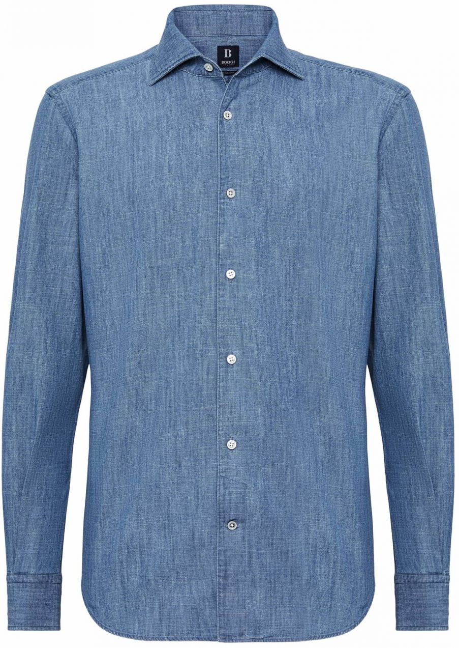 Boggi Milano Košeľa  modrá denim