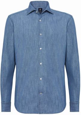 Boggi Milano Košeľa  modrá denim