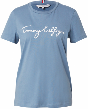 TOMMY HILFIGER Tričko  modrosivá / biela