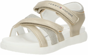 TOMMY HILFIGER Sandále  námornícka modrá / zlatá / červená / strieborná