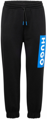 HUGO Blue Nohavice 'Nuram'  azúrová / čierna / biela