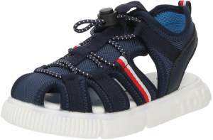 TOMMY HILFIGER Otvorená obuv  tmavomodrá / červená / biela