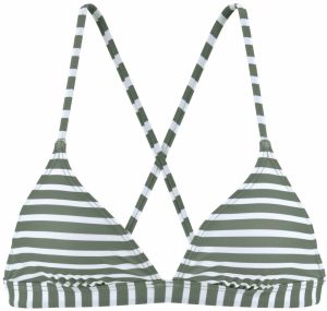 VENICE BEACH Bikinový top  zelená / biela
