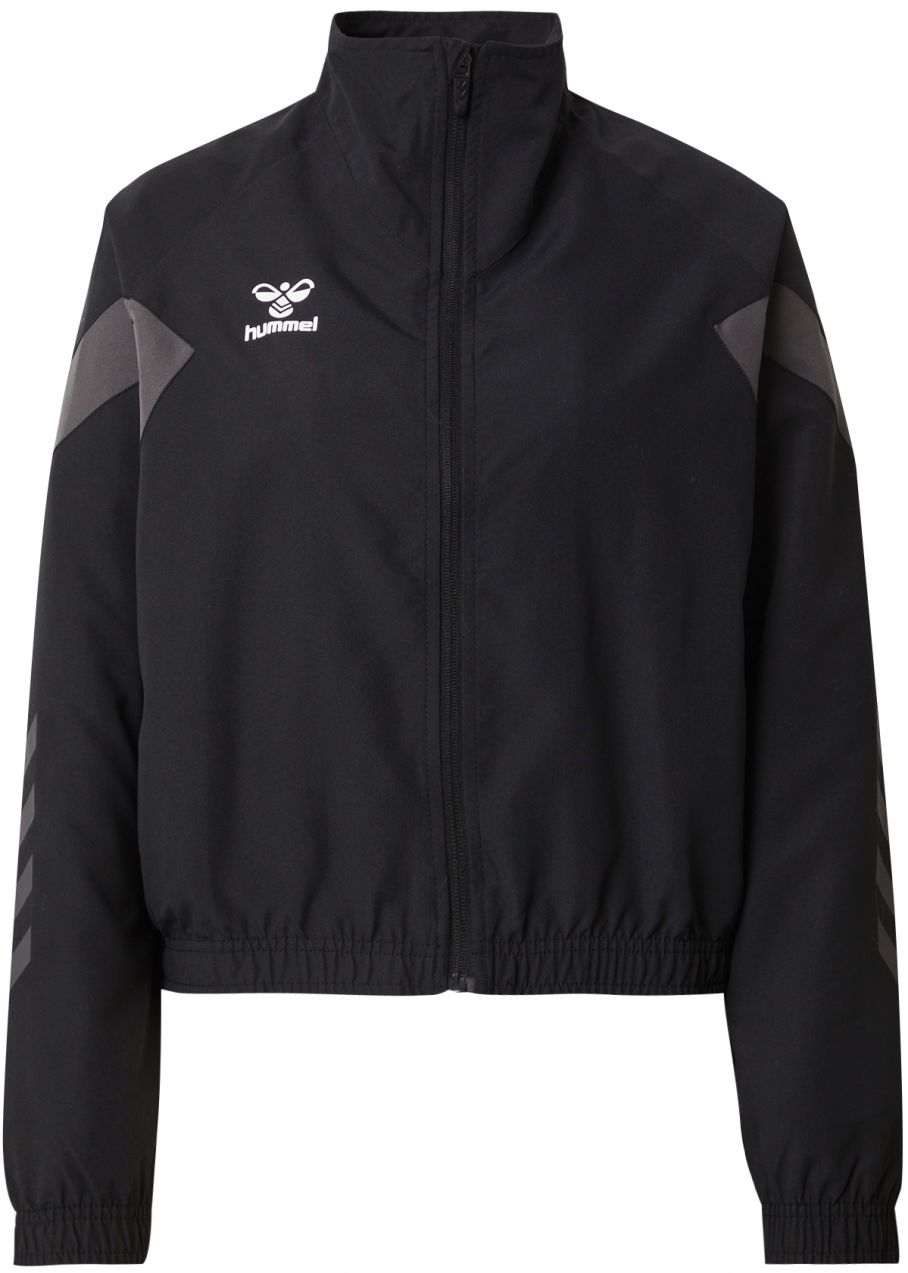 Hummel Športová bunda 'Travel'  tmavosivá / čierna / biela