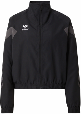 Hummel Športová bunda 'Travel'  tmavosivá / čierna / biela