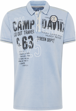 CAMP DAVID Tričko  modrosivá / čierna / biela