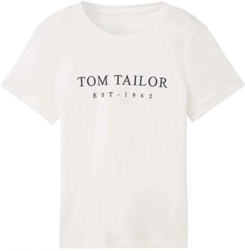 TOM TAILOR Tričko  tmavomodrá / biela