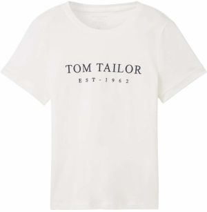 TOM TAILOR Tričko  tmavomodrá / biela