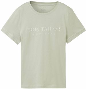 TOM TAILOR Tričko  pastelovo zelená / biela