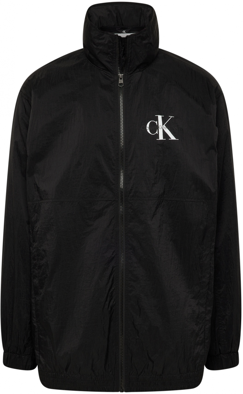 Calvin Klein Jeans Prechodná bunda  kamenná / čierna / biela