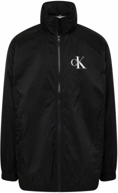 Calvin Klein Jeans Prechodná bunda  kamenná / čierna / biela