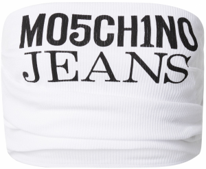 Moschino Jeans Top  čierna / biela