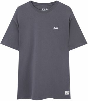 Pull&Bear Tričko  tmavosivá / biela