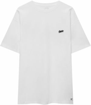 Pull&Bear Tričko  čierna / biela