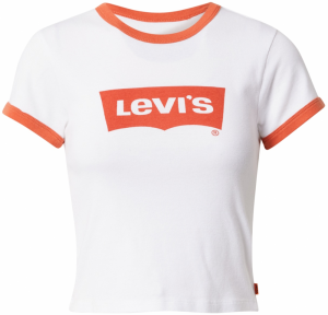 LEVI'S ® Tričko 'Graphic Ringer Mini Tee'  oranžová / biela