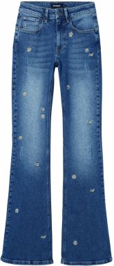 Desigual Džínsy 'Daisy'  modrá denim / žltá / biela