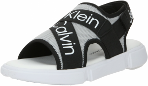Calvin Klein Jeans Otvorená obuv  čierna / biela