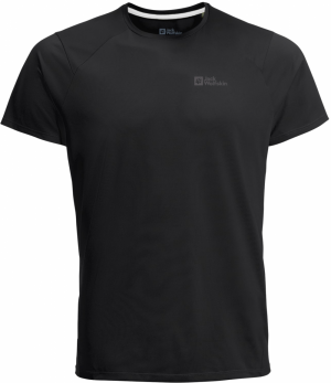 JACK WOLFSKIN Funkčné tričko 'PRELIGHT TRAIL'  sivá / čierna