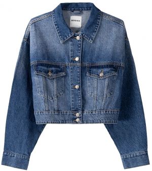 Bershka Prechodná bunda  modrá denim