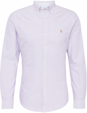Polo Ralph Lauren Košeľa  hnedá / orgovánová / biela