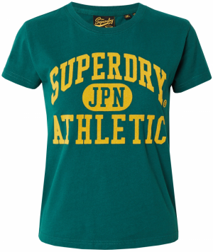 Superdry Tričko 'VARSITY'  žltá / smaragdová