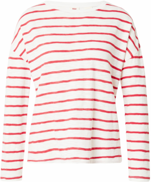 LEVI'S ® Tričko 'Margot Long Sleeve'  červená / biela